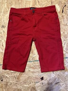 Switch Remarkable Red Bermuda Shorts Mens Size 36 Premium Denim Stretch